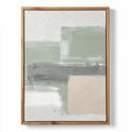 Pintura em tela abstrata com moldura de madeira 50 x 70 x 3cm